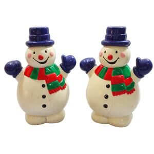Blow Molds Snowman x2 Christmas Lawn Ornament Light Cover Decoration Replacement